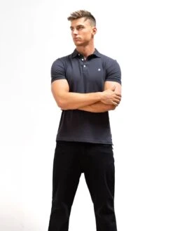 Anchor Polo Shirt - Charcoal 10 Anchor Polo Shirt - Charcoal -Blakely Clothing Store 3709NAVY01D