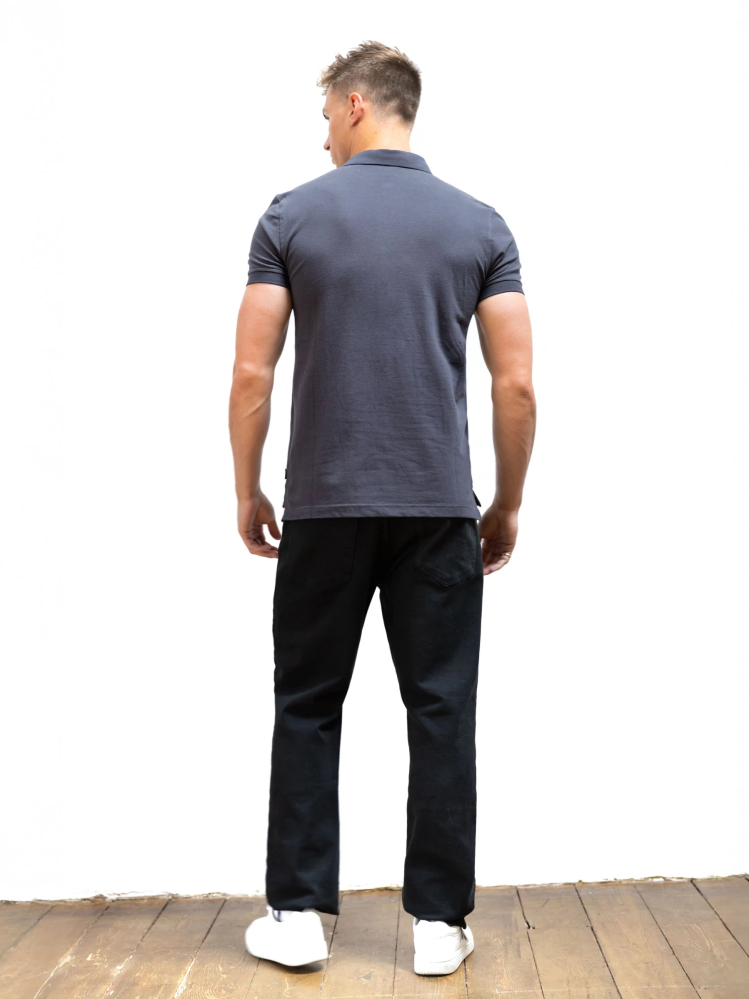 Anchor Polo Shirt - Charcoal 4 Anchor Polo Shirt - Charcoal - Image 4