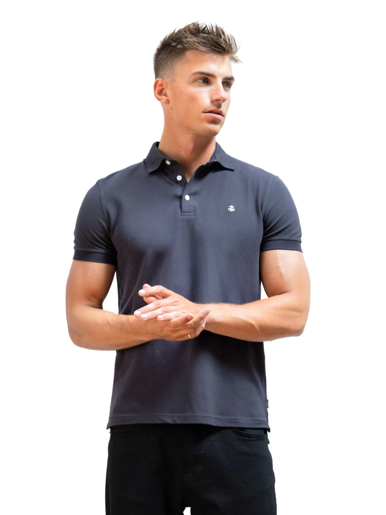 Anchor Polo Shirt - Charcoal 1 Anchor Polo Shirt - Charcoal