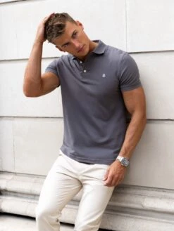 Anchor Polo Shirt - Grey