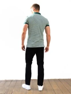 Stripe Polo Shirt - Green 9 Stripe Polo Shirt - Green -Blakely Clothing Store 3710GREEN05D