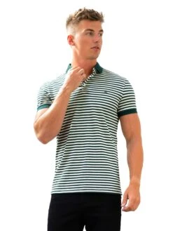 Stripe Polo Shirt - Green 11 Stripe Polo Shirt - Green -Blakely Clothing Store 3710GREEN06LEADD