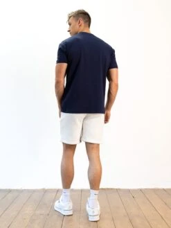 Italic Linear Relaxed Jogger Shorts - Marl White -Blakely Clothing Store 378IMARLWHITEVERTICAL04D