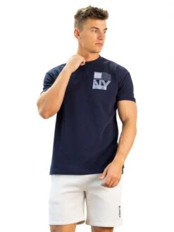 Italic Linear Relaxed Jogger Shorts - Marl White -Blakely Clothing Store 378IMARLWHITEVERTICAL05D