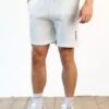 Italic Linear Relaxed Jogger Shorts - Marl White