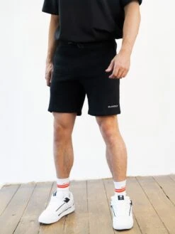 Italic Relaxed Jogger Shorts - Black 7 Italic Relaxed Jogger Shorts - Black -Blakely Clothing Store 379IBLACKHORIZONTAL02D