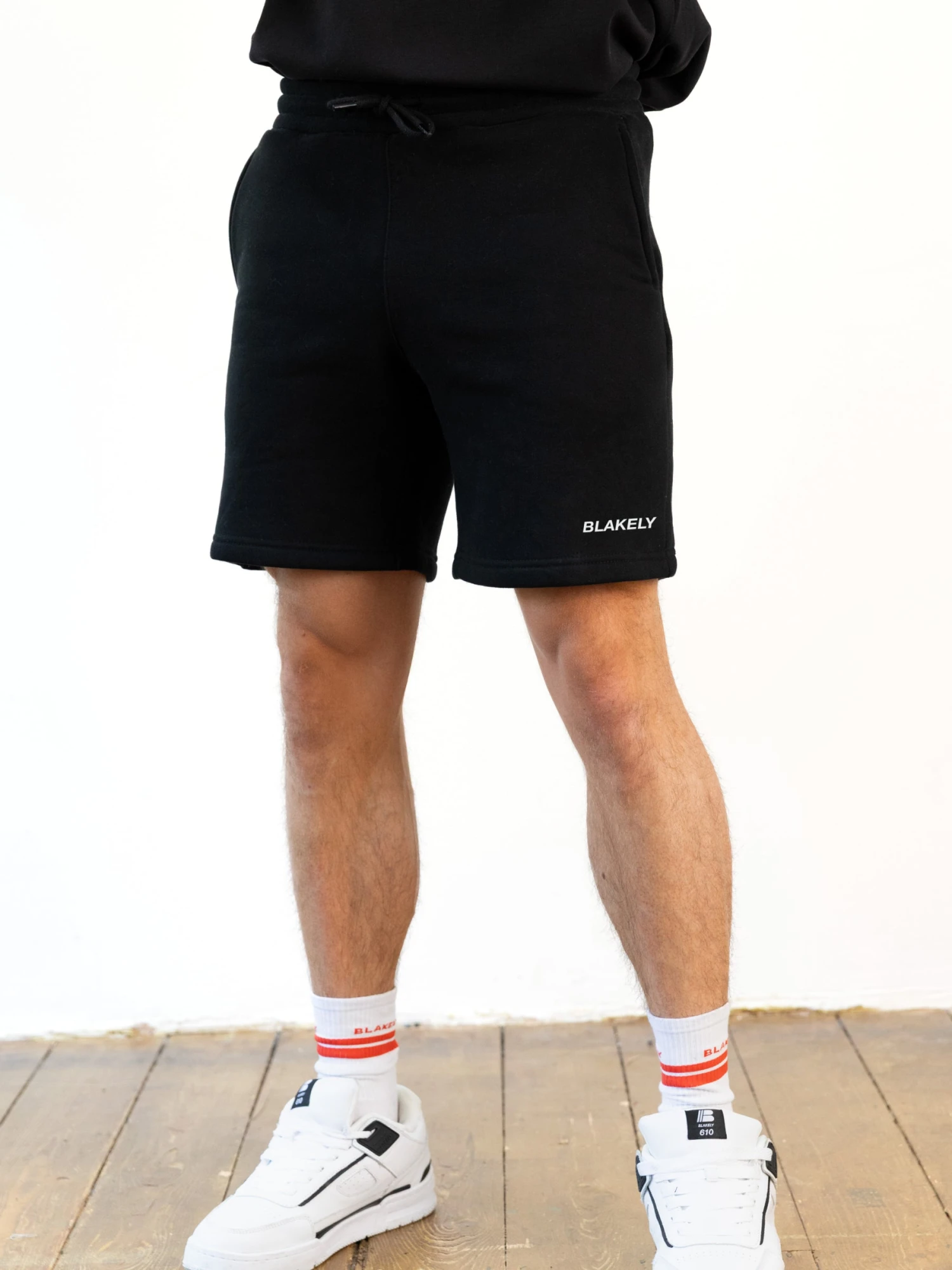 Italic Relaxed Jogger Shorts - Black 1 Italic Relaxed Jogger Shorts - Black