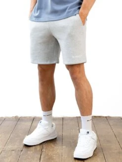 Italic Relaxed Jogger Shorts - Marl Grey -Blakely Clothing Store 379IMARLGREYHORIZONTAL02D