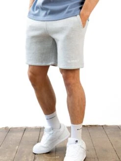 Italic Relaxed Jogger Shorts - Marl Grey