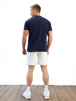 Italic Relaxed Jogger Shorts - Marl White -Blakely Clothing Store 379IMARLWHITEHORIZONTAL02D