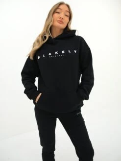 Composure Oversized Hoodie - Black -Blakely Clothing Store 411EblackD 4