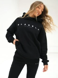Composure Oversized Hoodie - Black -Blakely Clothing Store 411EblackleadD