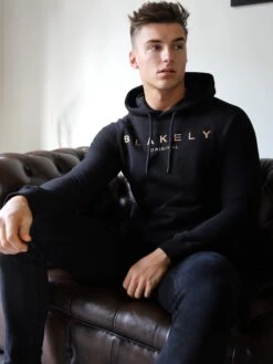Blakely Vatolla Embroidered Hoodie in Black -Blakely Clothing Store 530GBlack4D NewWebSize