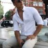 Aylsham Fitted Stretch Shirt - White -Blakely Clothing Store 595BAylshamLondon1D NewWebSize