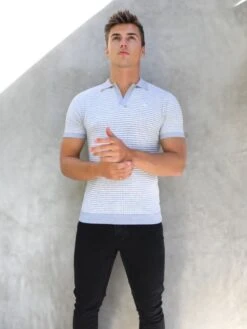 Huntington Polo - Grey 9 Huntington Polo - Grey -Blakely Clothing Store 6004Grey 01D