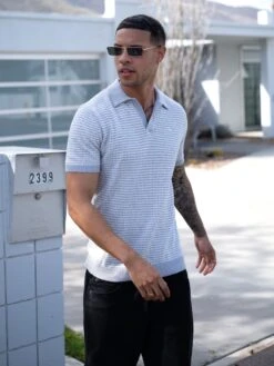 Huntington Polo - Grey 11 Huntington Polo - Grey -Blakely Clothing Store 6004Grey 01LEAD