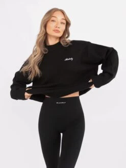Oversized Knitted Jumper - Black 11 Oversized Knitted Jumper - Black -Blakely Clothing Store 6041Black 04D
