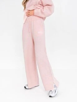 Knitted Wide Leg Sweatpants - Marshmallow Pink 8 Knitted Wide Leg Sweatpants - Marshmallow Pink -Blakely Clothing Store 6066Pink 06D