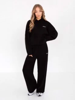 Oversized Knitted Hoodie - Black -Blakely Clothing Store 6067Black 01D