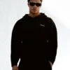 Relaxed Knitted Hoodie - Black -Blakely Clothing Store 6067Black 01LEADD