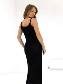 Crochet Maxi Dress - Black 11 Crochet Maxi Dress - Black -Blakely Clothing Store 6099BLACKD 2