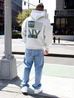 Tribeca 610 Relaxed Hoodie - Marl Grey -Blakely Clothing Store 610BRAND01D