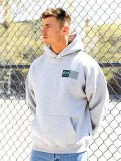 Tribeca 610 Relaxed Hoodie - Marl Grey -Blakely Clothing Store 610BRAND06D