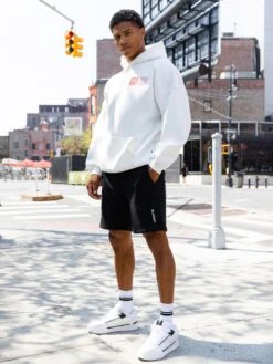 Tribeca 610 Relaxed Hoodie - Flat White -Blakely Clothing Store 610BRANDWHITEHOOD05D