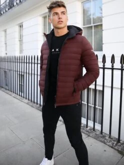 Chiswick Lightweight Coat - Burgundy -Blakely Clothing Store 710Burg Chiswick3D NewWebSize