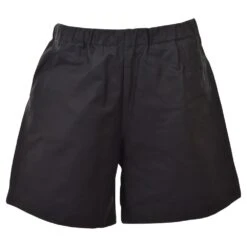 Premium Heavyweight Black Cotton Relaxed Fit Shorts