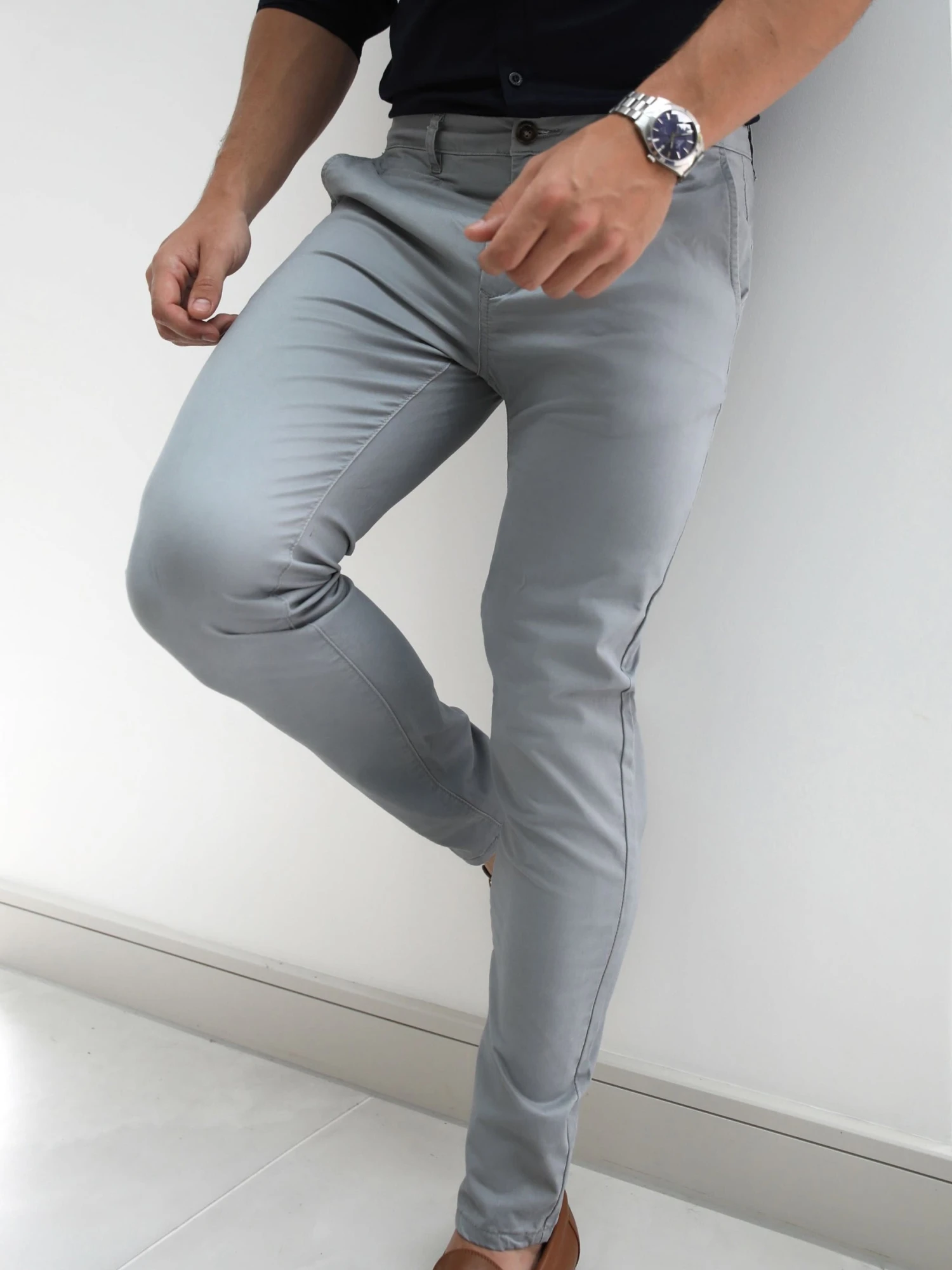 Stretch Chino - Light Grey 1 Stretch Chino - Light Grey