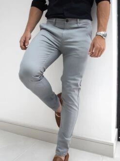 Stretch Chino - Light Grey 7 Stretch Chino - Light Grey -Blakely Clothing Store 831LightGrey2