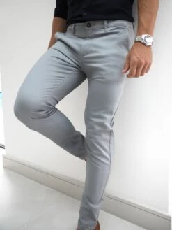 Stretch Chino - Light Grey 8 Stretch Chino - Light Grey -Blakely Clothing Store 831LightGrey3