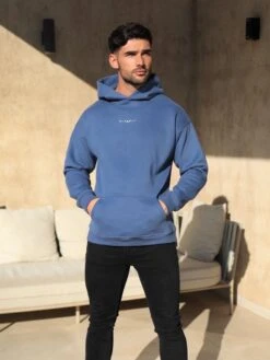 Evolved Lite Relaxed Hoodie - Blue -Blakely Clothing Store 8365Blue 04D