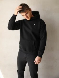 Anchor Relaxed Hoodie - Black -Blakely Clothing Store 836ABlack 04D