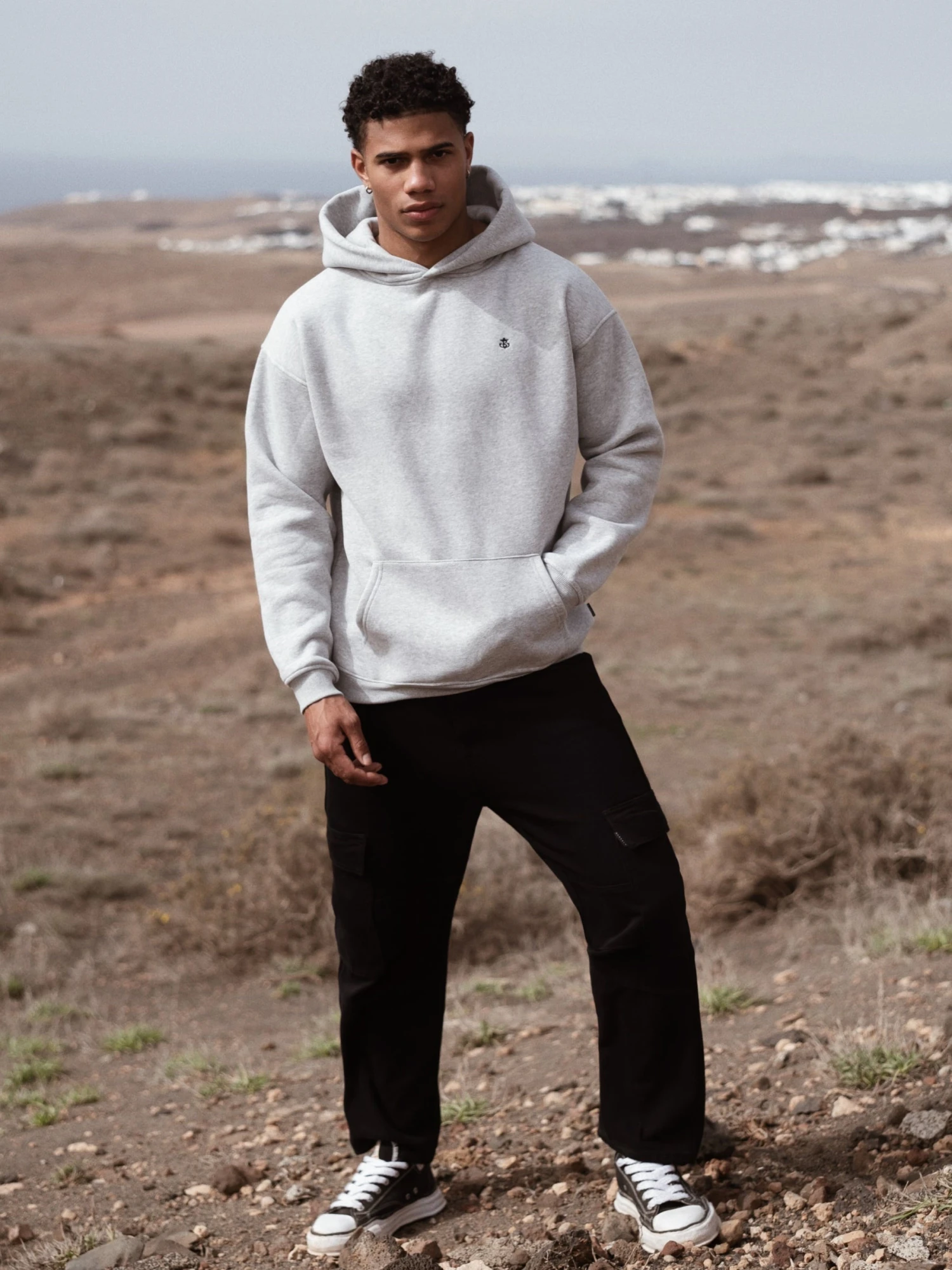 Anchor Relaxed Hoodie - Marl Grey 2 Anchor Relaxed Hoodie - Marl Grey - Image 2
