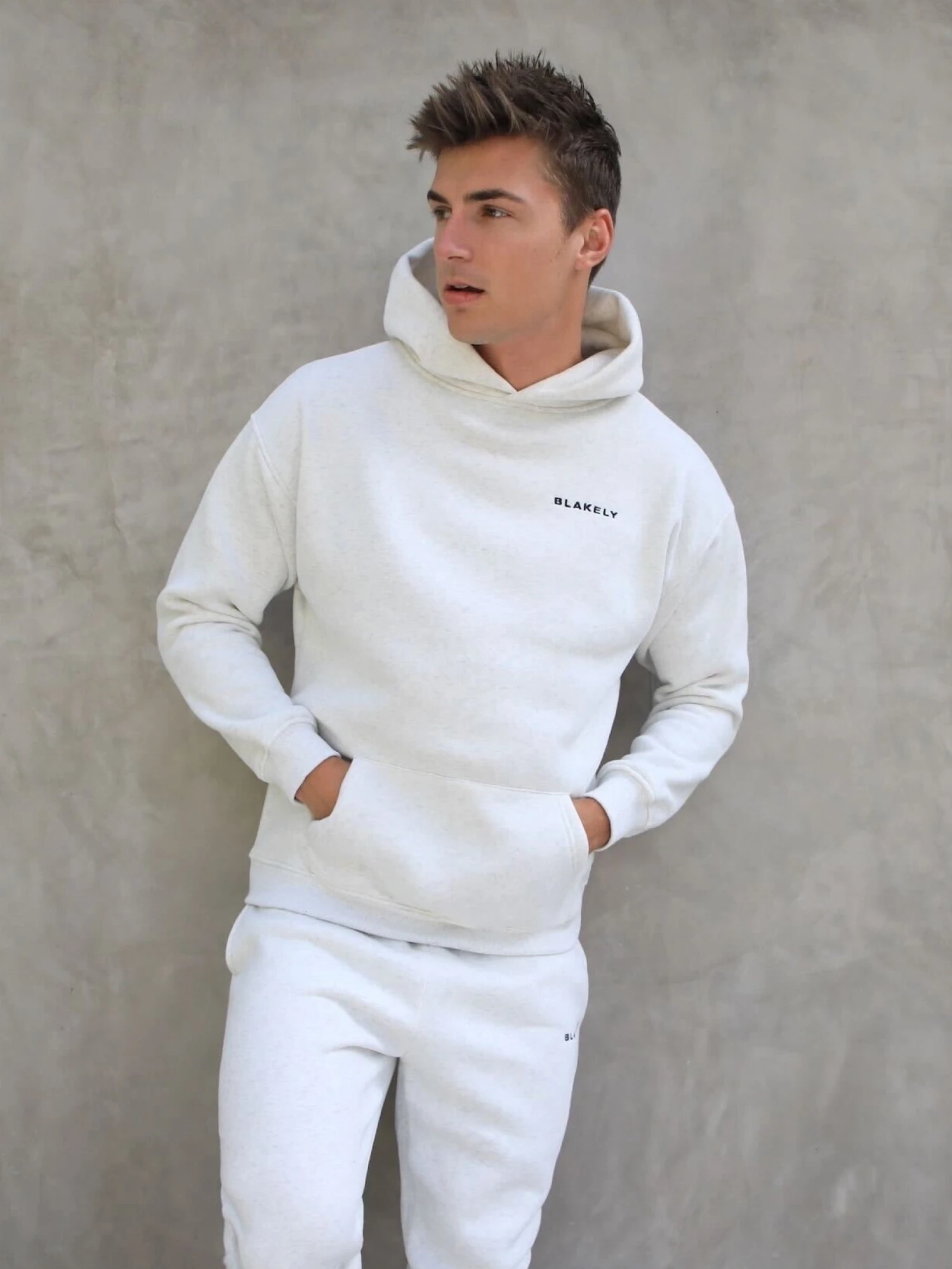 Series Relaxed Hoodie - Marl White 2 Series Relaxed Hoodie - Marl White - Image 2