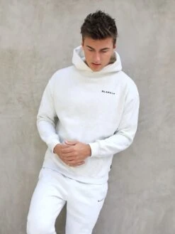 Series Relaxed Hoodie - Marl White 9 Series Relaxed Hoodie - Marl White -Blakely Clothing Store 836AMMarlwhite 04D