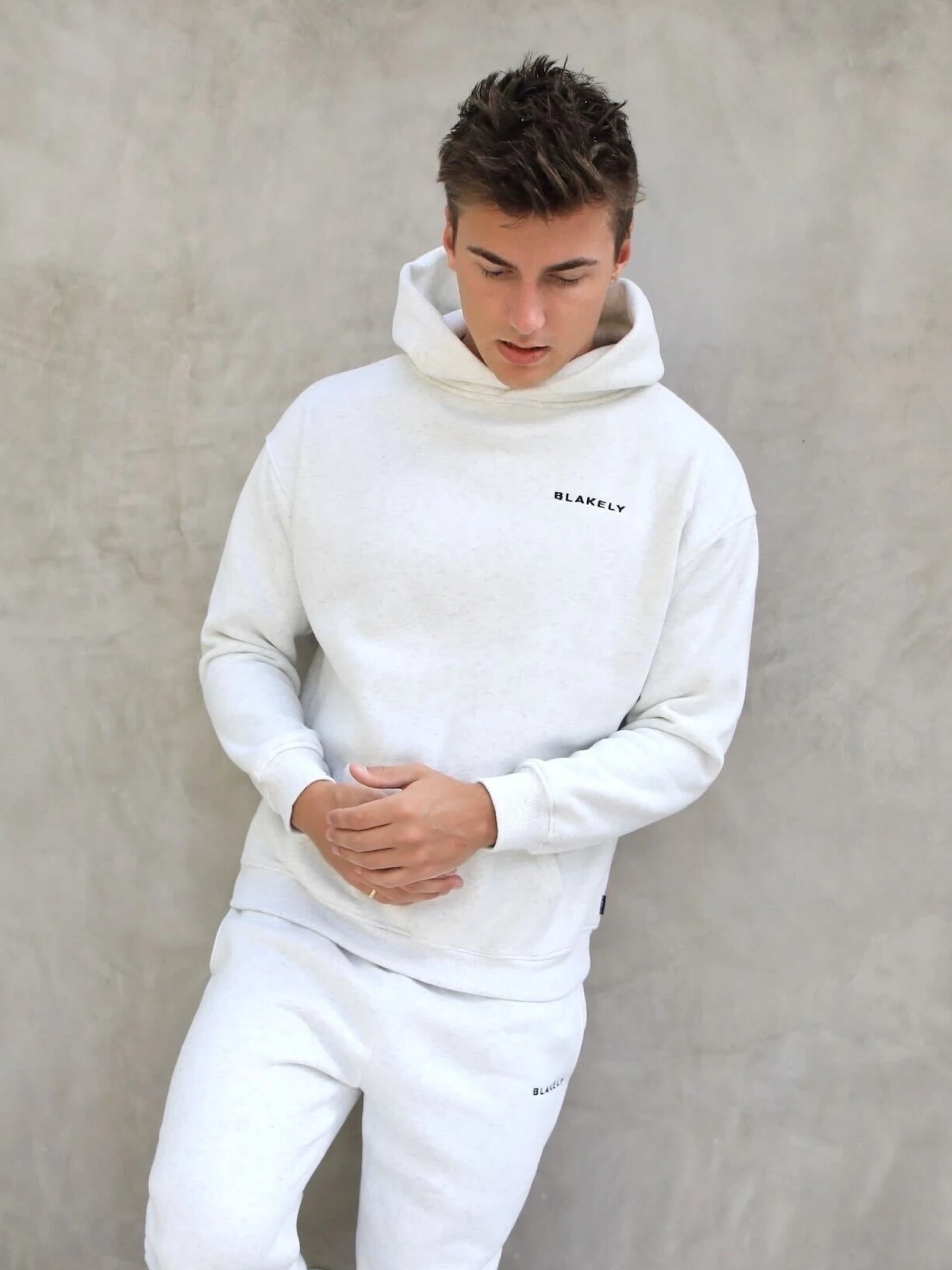 Series Relaxed Hoodie - Marl White 4 Series Relaxed Hoodie - Marl White - Image 4