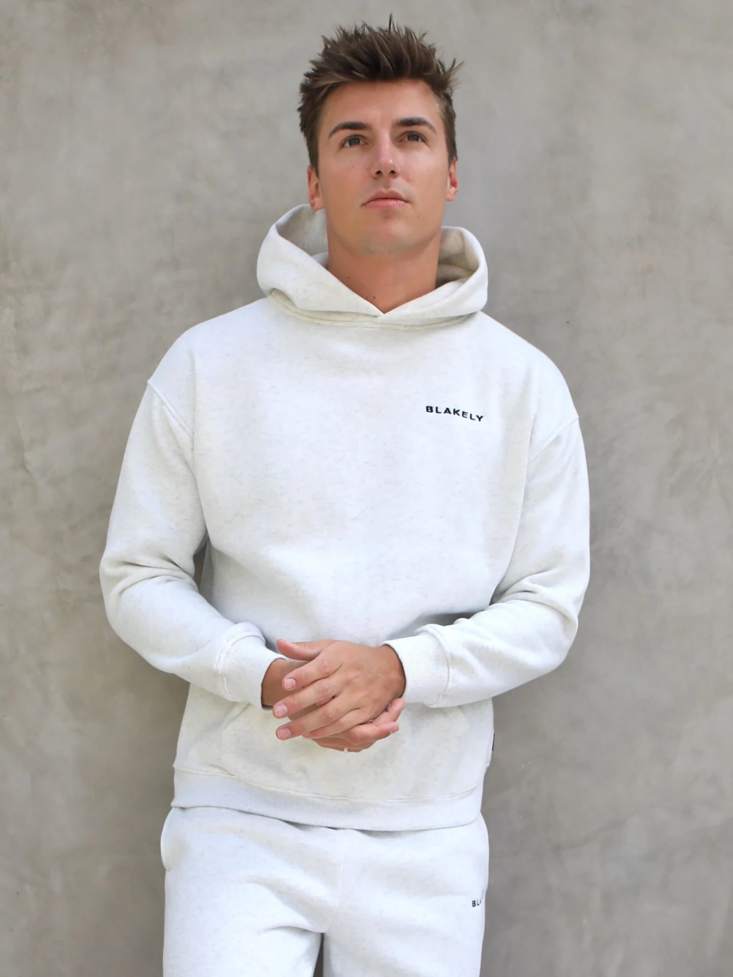 Series Relaxed Hoodie - Marl White 1 Series Relaxed Hoodie - Marl White