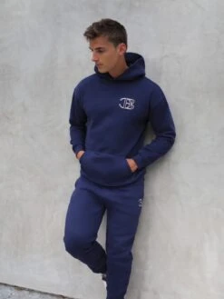Initial Relaxed Hoodie - Dark Navy -Blakely Clothing Store 836CB2DARKNAVY05D