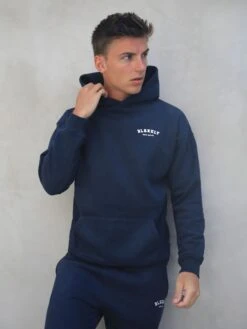 Blakely Heritage Relaxed Hoodie - Dark Navy
