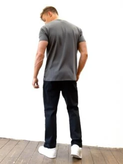 Kobe Italic Relaxed T-Shirt - Charcoal -Blakely Clothing Store 846Green13D