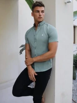 Pretoria Short Sleeve Shirt - Green -Blakely Clothing Store 850 7l.green3