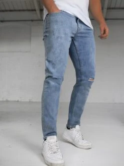 Vol. 9 Slim Ripped Jeans - Blue 5 Vol. 9 Slim Ripped Jeans - Blue -Blakely Clothing Store 986RBlue3D NewWebSize