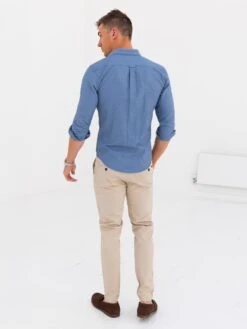 Dallas Long Sleeve Shirt - Denim Blue 9 Dallas Long Sleeve Shirt - Denim Blue -Blakely Clothing Store A250DENIMBLUE03D