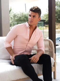 Castilla Long Sleeve Shirt - Pink -Blakely Clothing Store A250PINKD 3