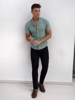 Hunter Short Sleeve Shirt - Mint Green -Blakely Clothing Store A250SMint 05D 43416650 03c1 40ec 8791 7d1cff735ab3