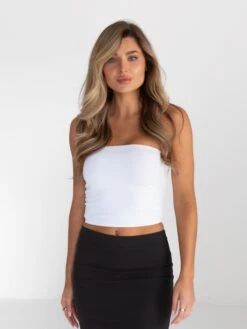 Alessia Bandeau Top - White -Blakely Clothing Store B118 4WhiteLeadD