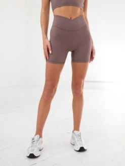 Studio Crossover Shorts - Mauve Brown 11 Studio Crossover Shorts - Mauve Brown -Blakely Clothing Store B601LightBrown 01D